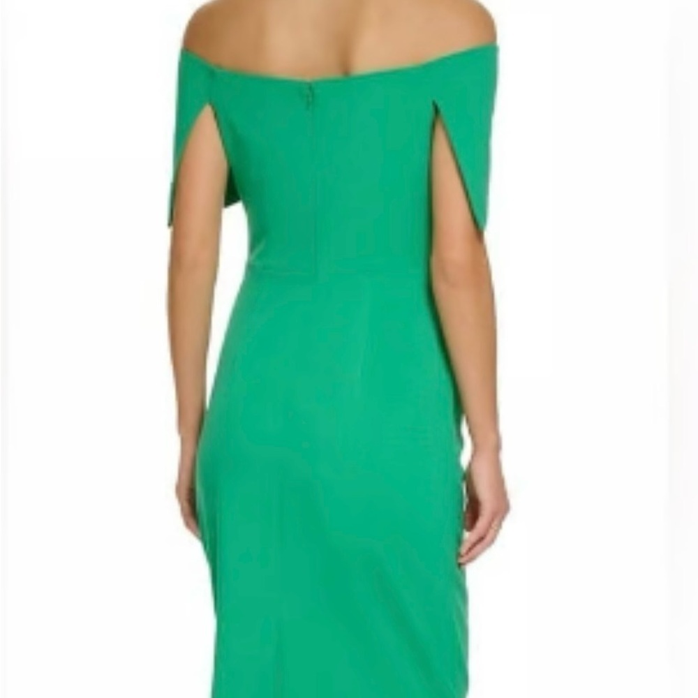 Vince Camuto Green Off-Shoulder Sheath Dress - Picture 3 of 6